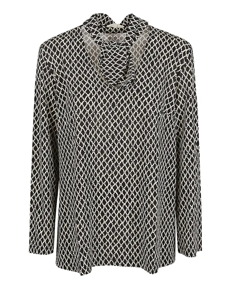 SIYU Bluse mit Print - Schwarz Schwarz