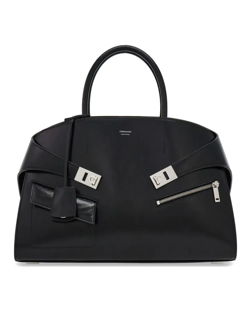 Ferragamo Mittelgroße Hug Handtasche - Schwarz Schwarz