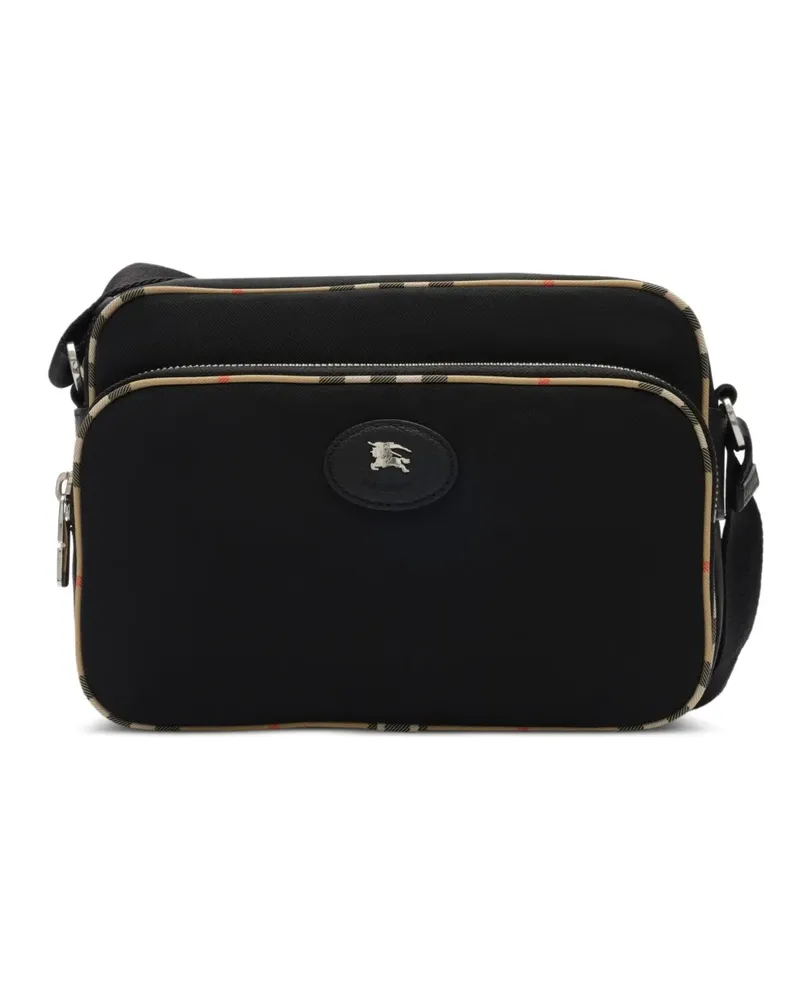 Burberry Check-trim crossbody bag - Schwarz Schwarz