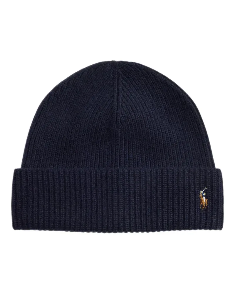 Ralph Lauren Signature Pony wool-blend beanie - Blau Blau