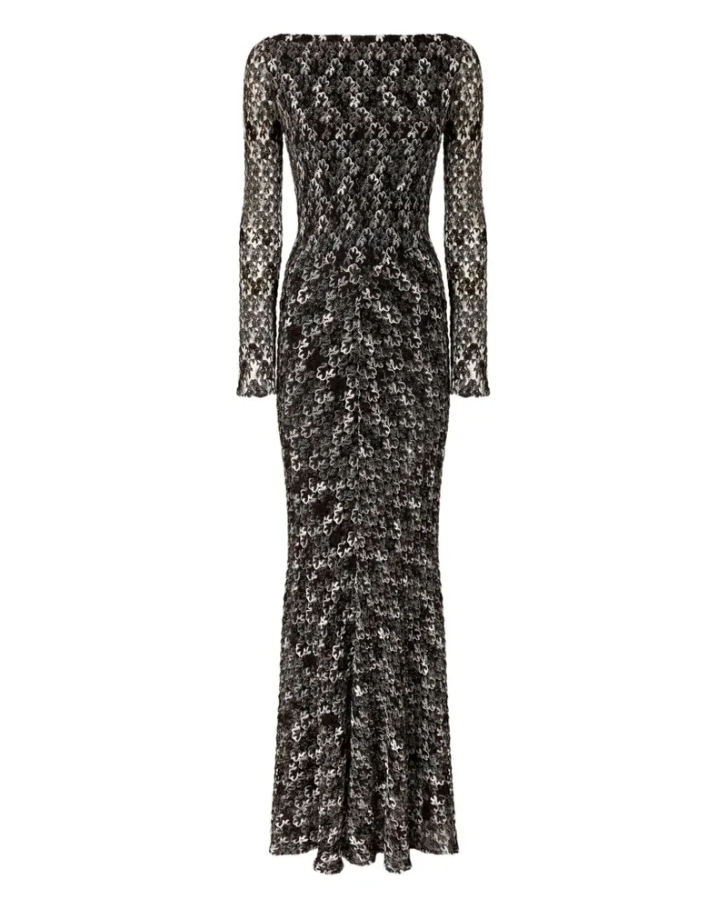 Missoni Maxikleid aus Blumenspitze - Schwarz Schwarz