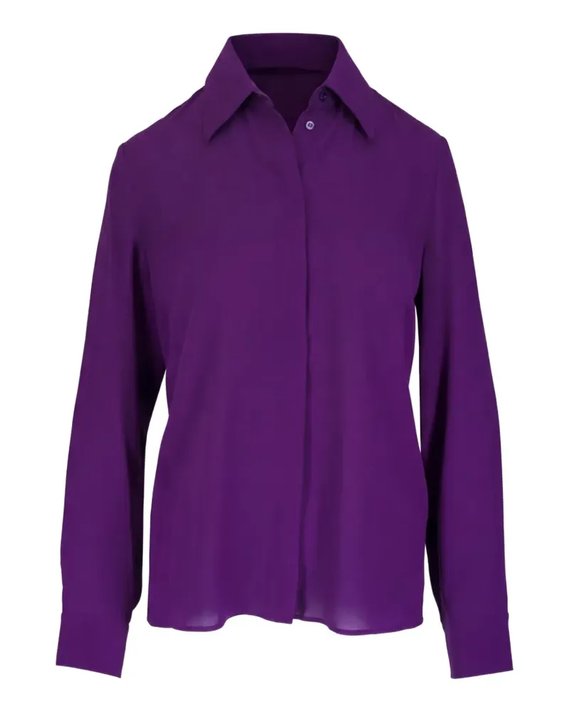 Michael Kors Hansen Hemd aus Seiden-Georgette - Violett Violett
