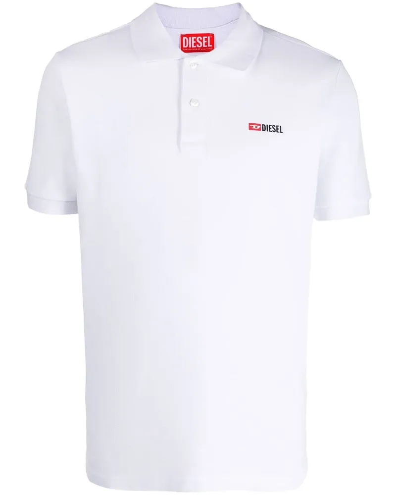 Diesel T-Smith-Div Poloshirt aus Baumwolle - Weiß Weiß