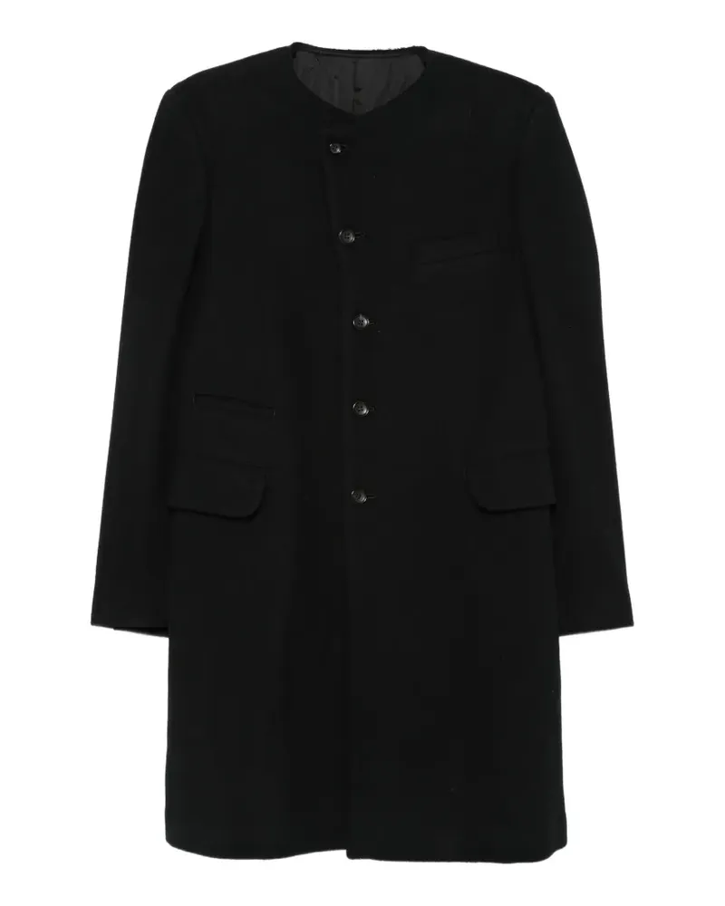 Comme des Garçons collarless single-breasted coat - Schwarz Schwarz