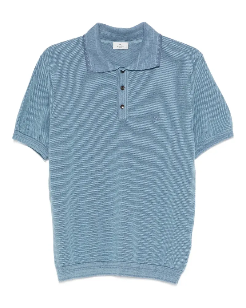 Etro Gestricktes Poloshirt - Blau Blau