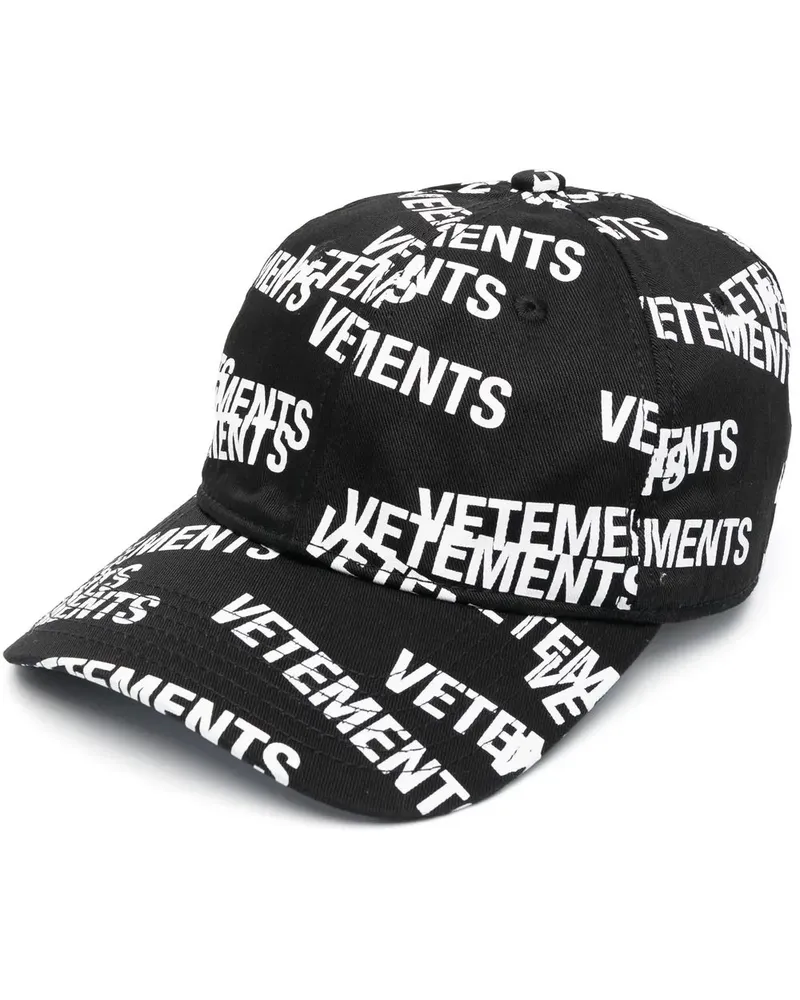 VETEMENTS Baseballkappe mit Logo - Schwarz Schwarz