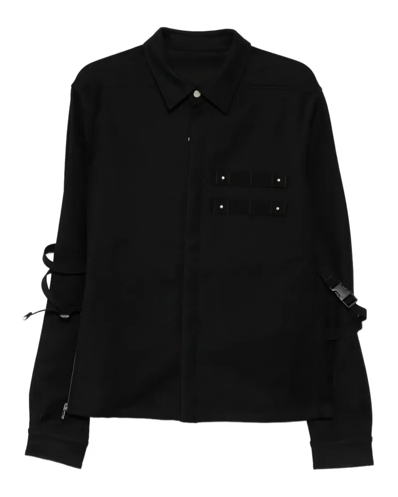 Rick Owens strap-detail shirt jacket - Schwarz Schwarz