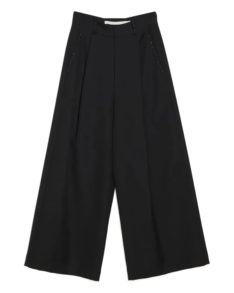 Renli Su Wide-Leg-Hose mit Bundfalten - Schwarz Schwarz