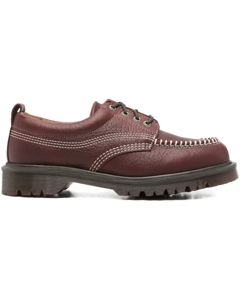 Dr.Martens Lowell contrast-stitching leather loafers - Rot Rot