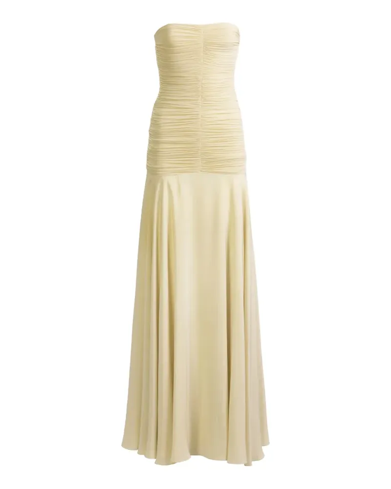 Silvia Tcherassi Norma ruched strapless maxi dress - Nude Nude