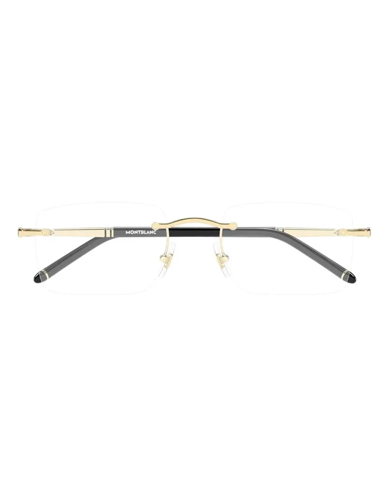 Montblanc Eckige Brille - Schwarz Schwarz