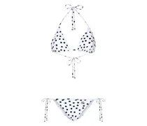 Triangel-Bikini mit Polka Dots