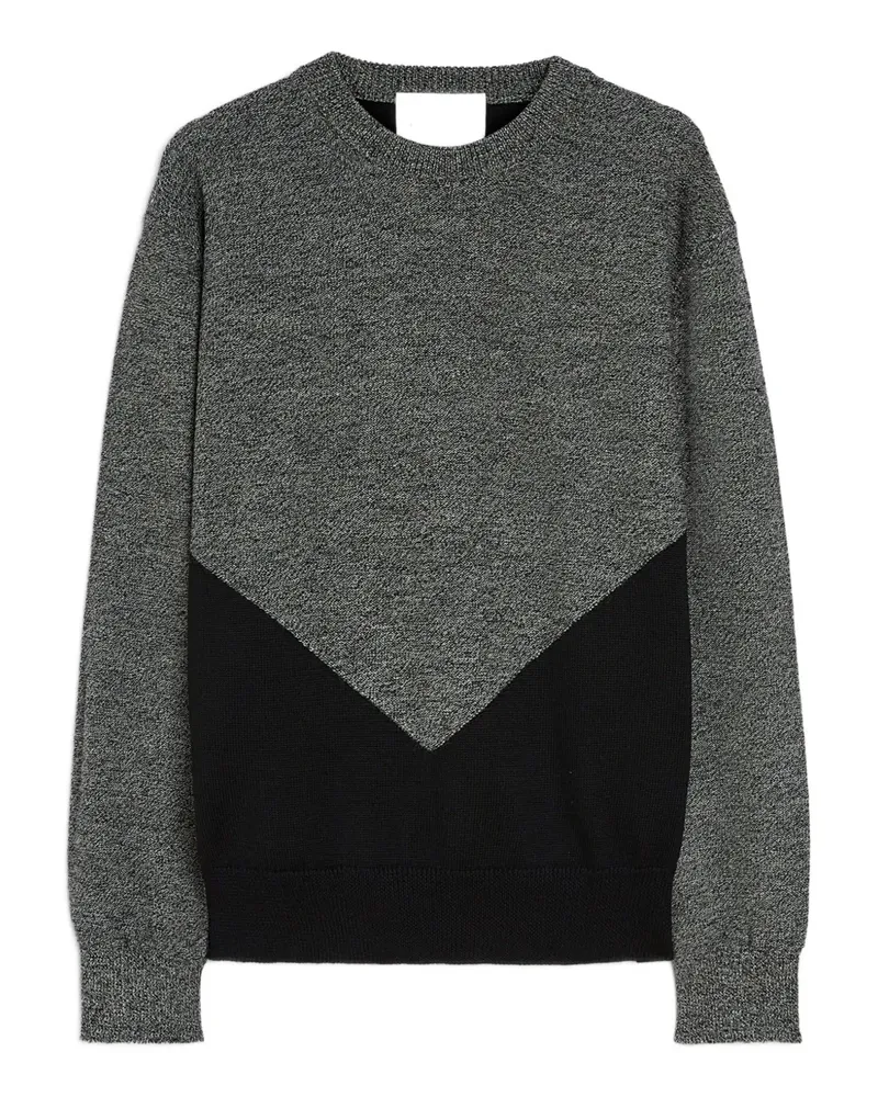 Jil Sander Wollpullover mit Einsätzen - Grau Grau