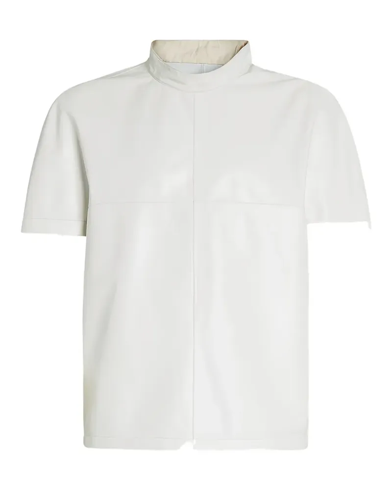 Ferragamo short-sleeved leather T-shirt - Weiß Weiß