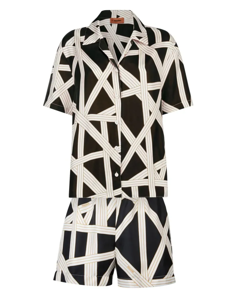 Missoni Home Pyjama-Set mit grafischem Print - Schwarz Schwarz