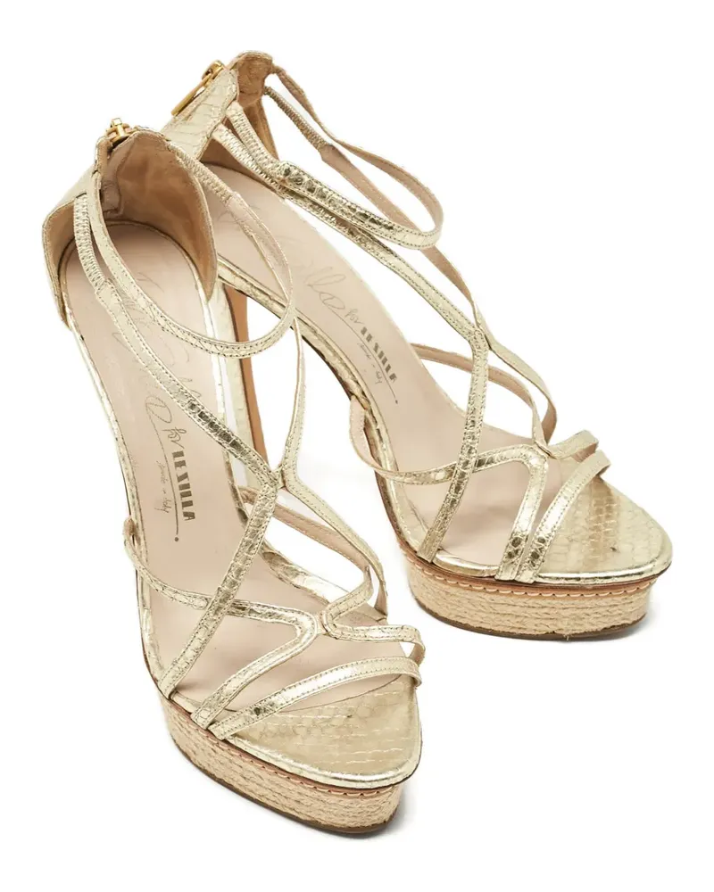 Le Silla platform strapy espadrilles - Gold Gold