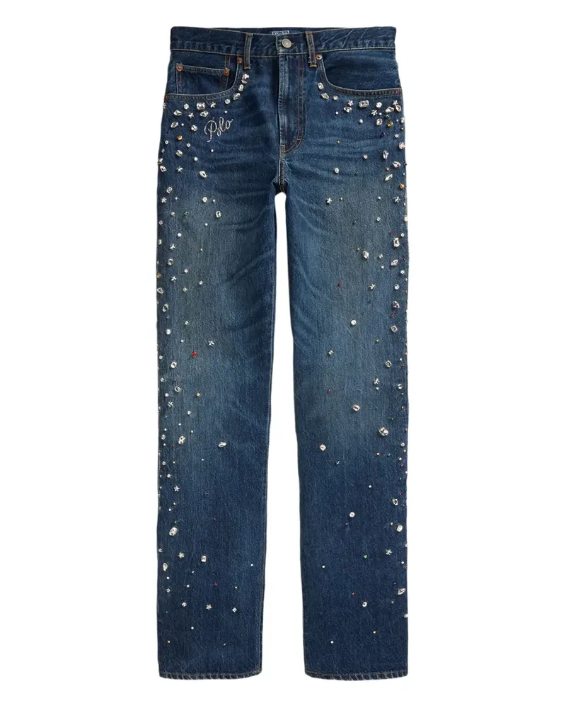 Ralph Lauren Jeans mit Kristallverzierung - Blau Blau