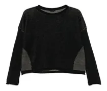 Cropped-Pullover - Schwarz