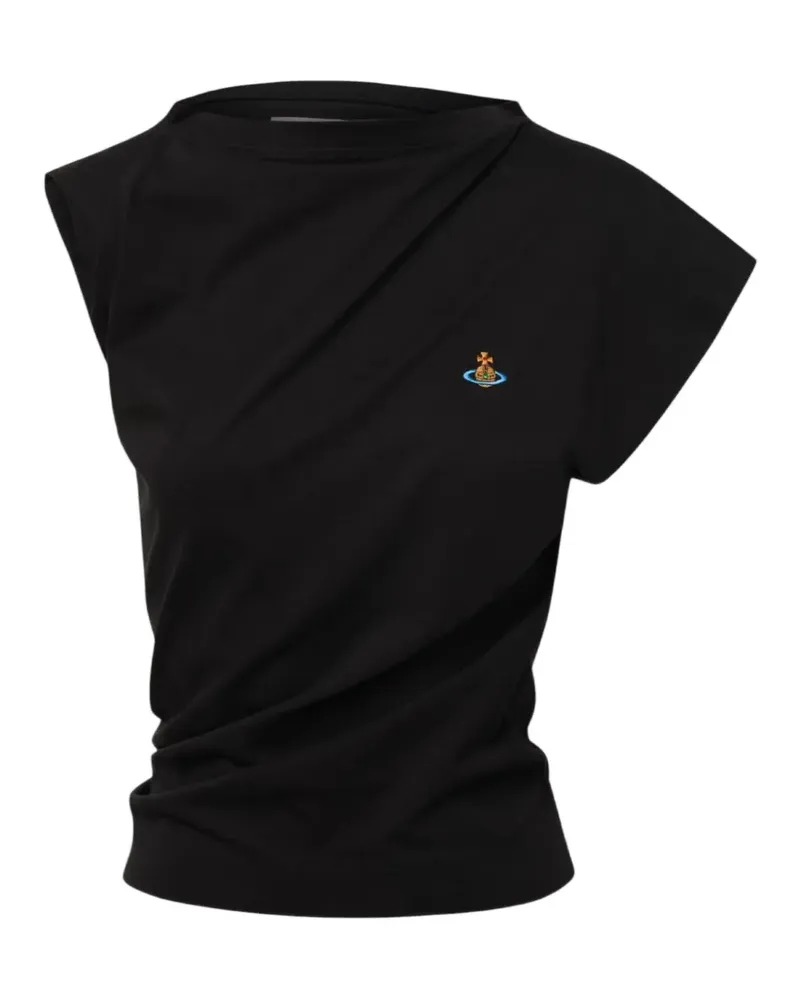 Vivienne Westwood Hebo asymmetric T-shirt - Schwarz Schwarz