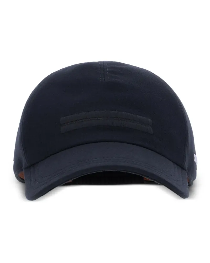 Ermenegildo Zegna logo patch cap - Blau Blau