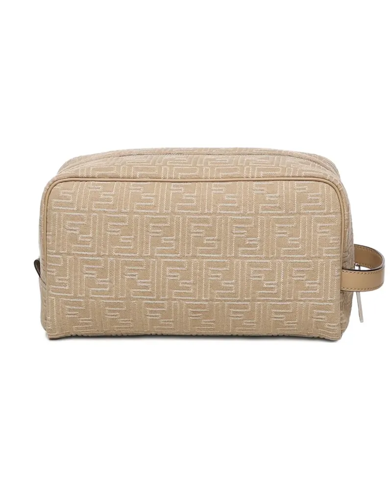 Fendi Kulturbeutel mit FF-Motiv - Nude Nude