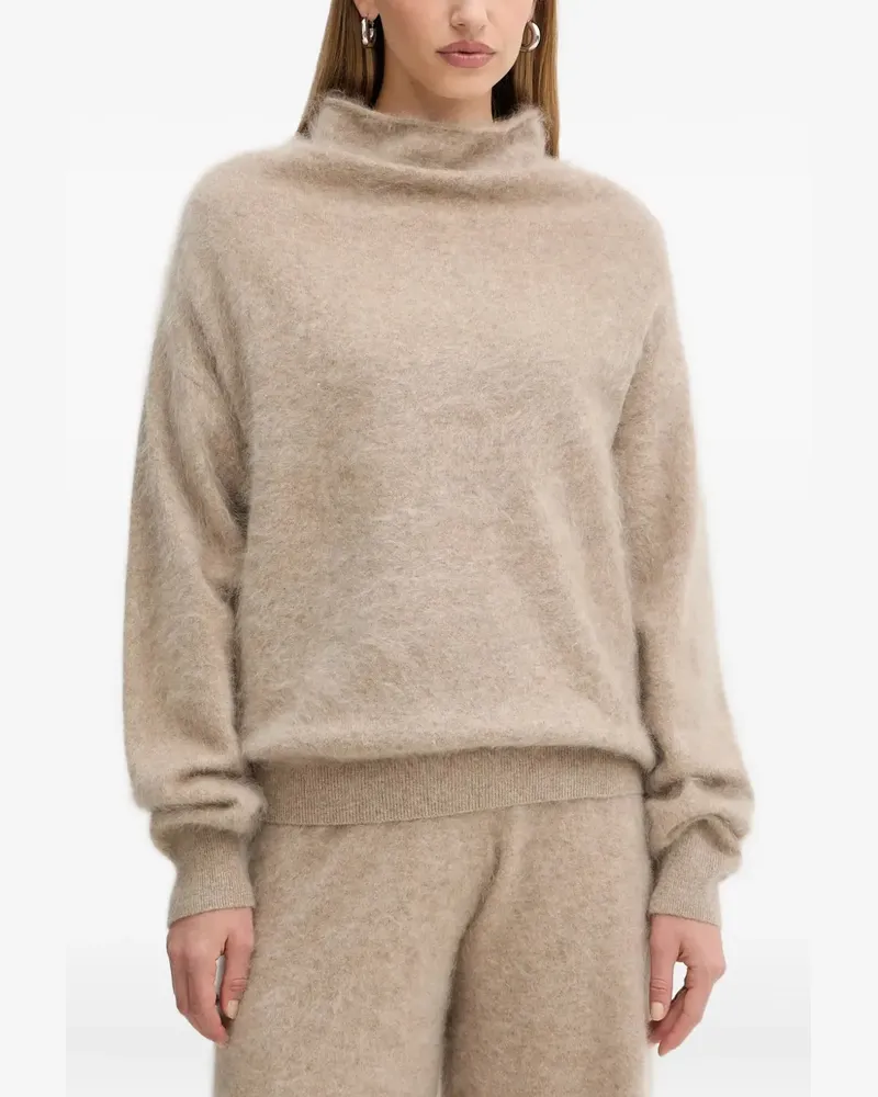 HUGO BOSS funnel-neck sweater - Nude Nude