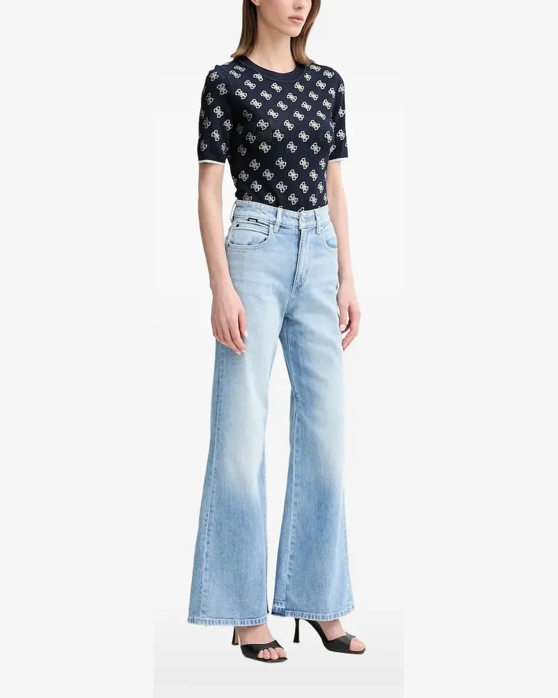 Guess Oberteil mit Logo-Print - Blau Blau