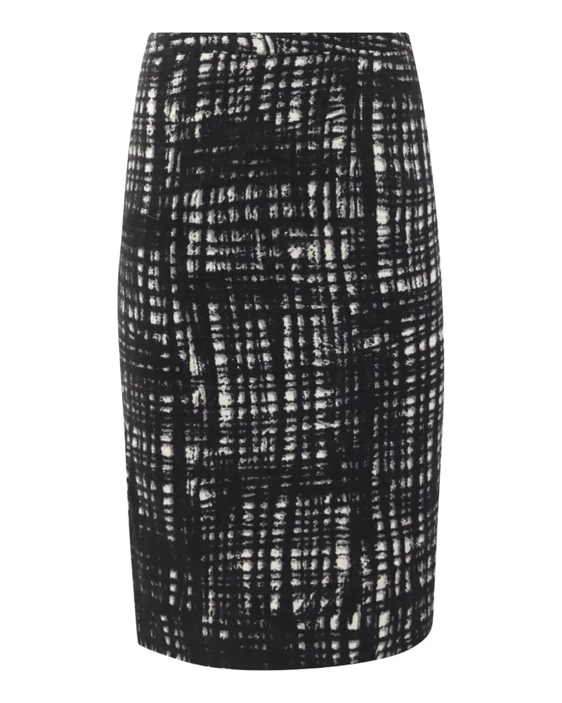 Michael Kors tweed midi skirt - Schwarz Schwarz