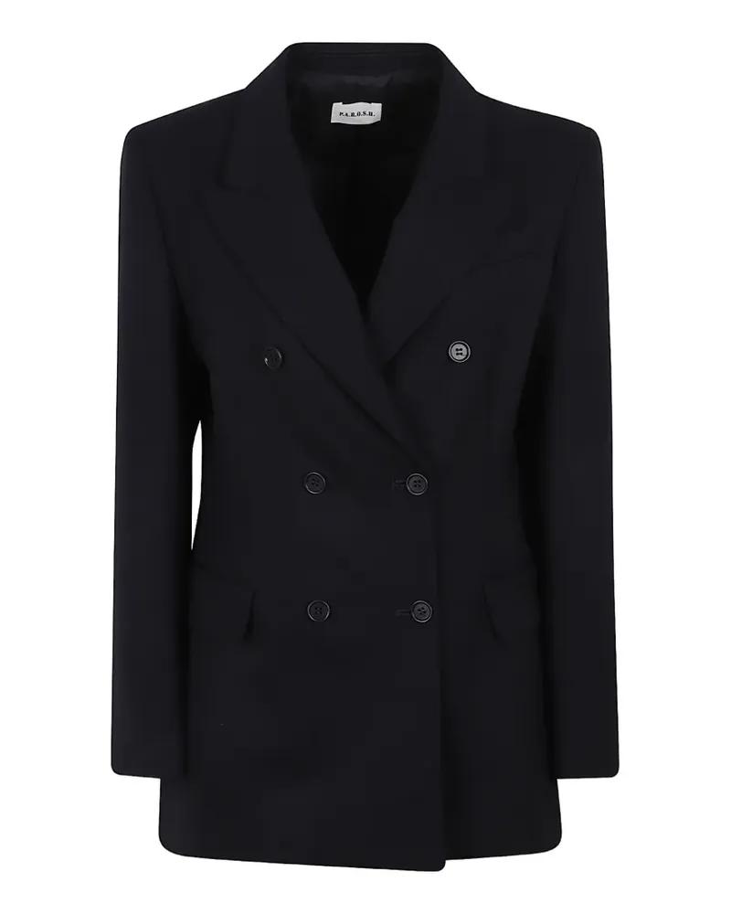 P.A.R.O.S.H. P.A.R.O H. double-breasted peak-lapel jacket - Blau Blau