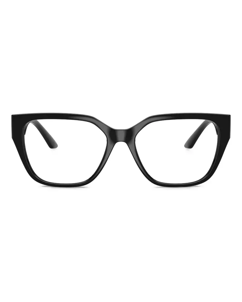 Versace geometric-frame glasses - Schwarz Schwarz