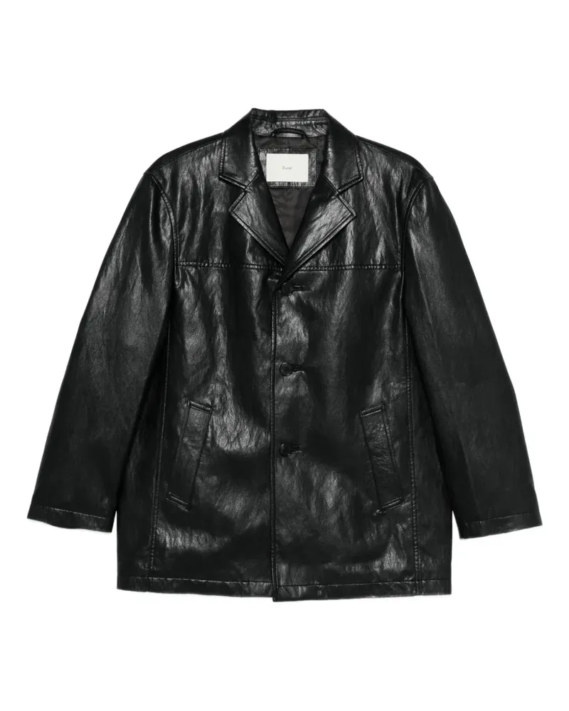 Dunst Jacke mit geknöpftem Revers - Schwarz Schwarz