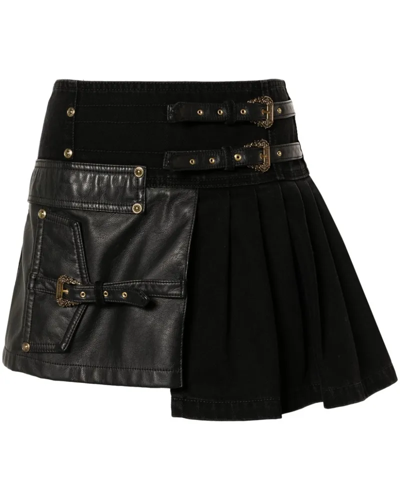 Versace Jeans Minirock mit Zierschnalle - Schwarz Schwarz