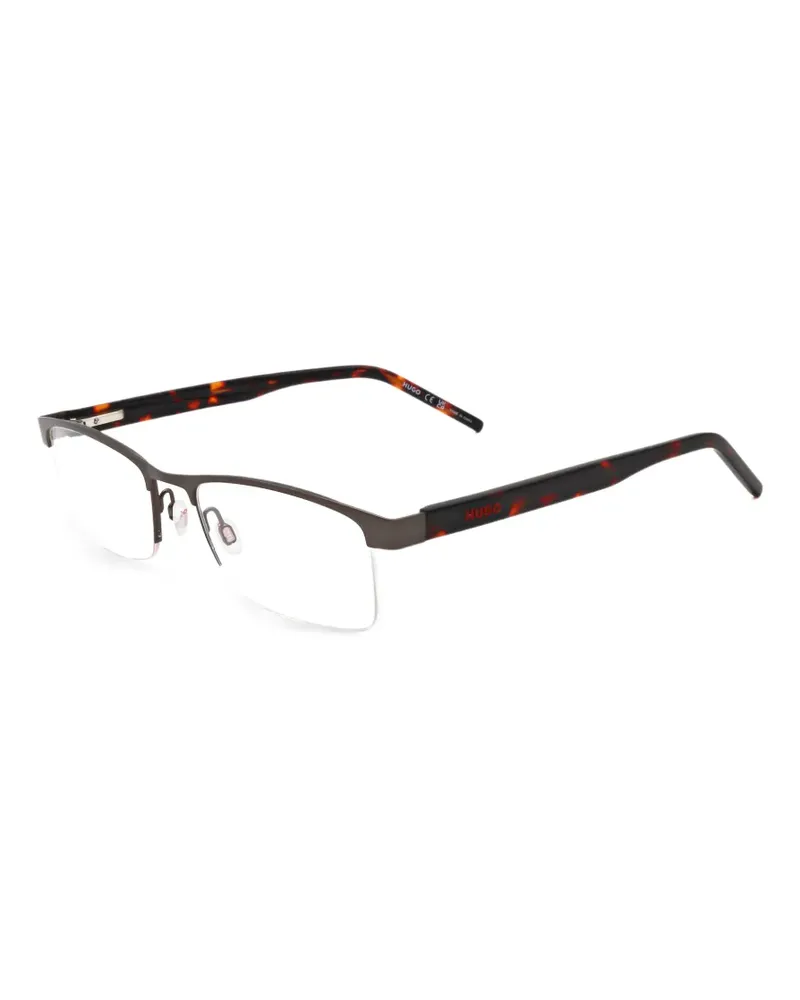 HUGO BOSS Brille mit eckigem Gestell - Braun Braun