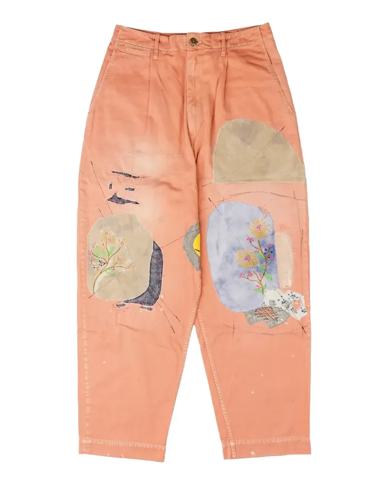 KAPITAL Katsuragi Jeans mit Applikation - Orange Orange
