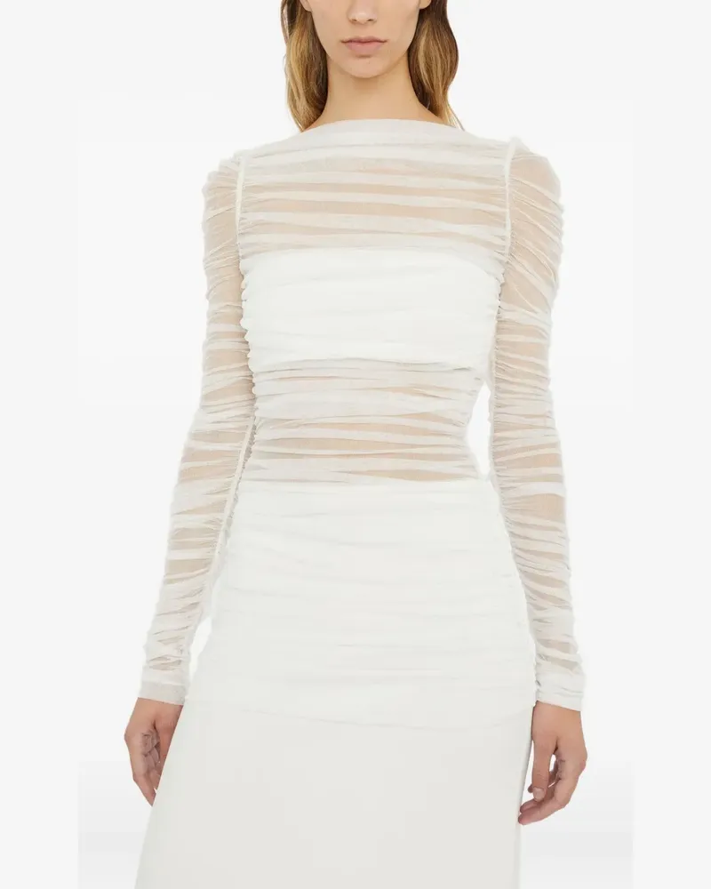 Christopher Esber Kleid mit Mesh-Einsatz - Weiß Weiß