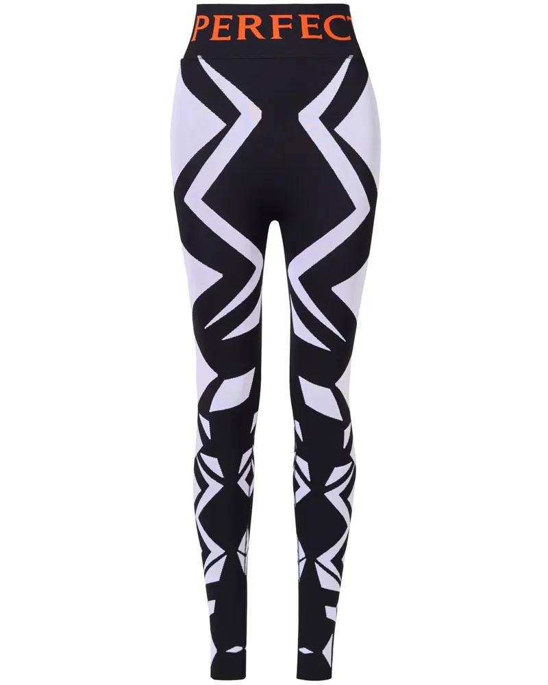 Perfect Moment Jacquard-Leggings - Schwarz Schwarz