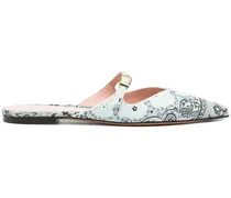 Aura Mules mit Paisley-Print - Blau