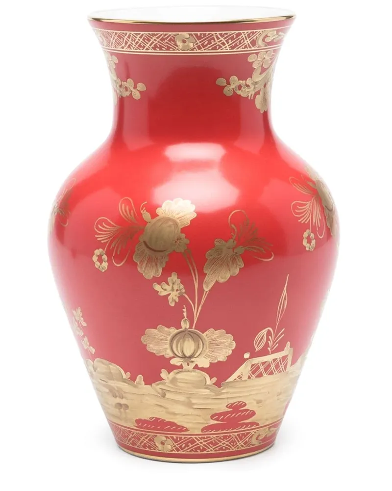 Ginori 1735 Kleine Oriente Italiano Ming Vase 25cm Rot