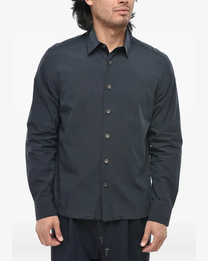 Corneliani drawstring-hem shirt - Blau Blau