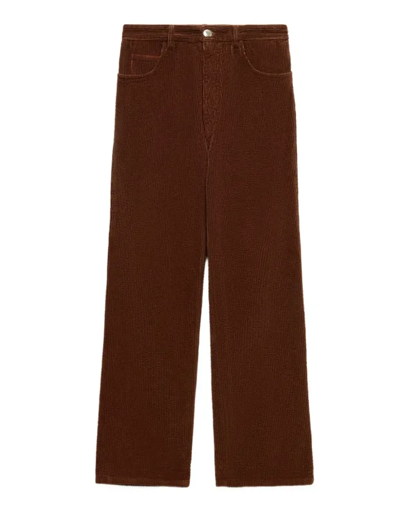 Marni brown corduroy flared trousers - Braun Braun