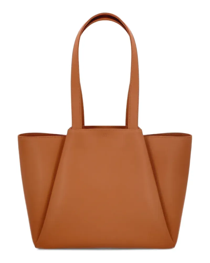 KAAI Midi Pyramid Tote Bag aus Leder - Braun Braun