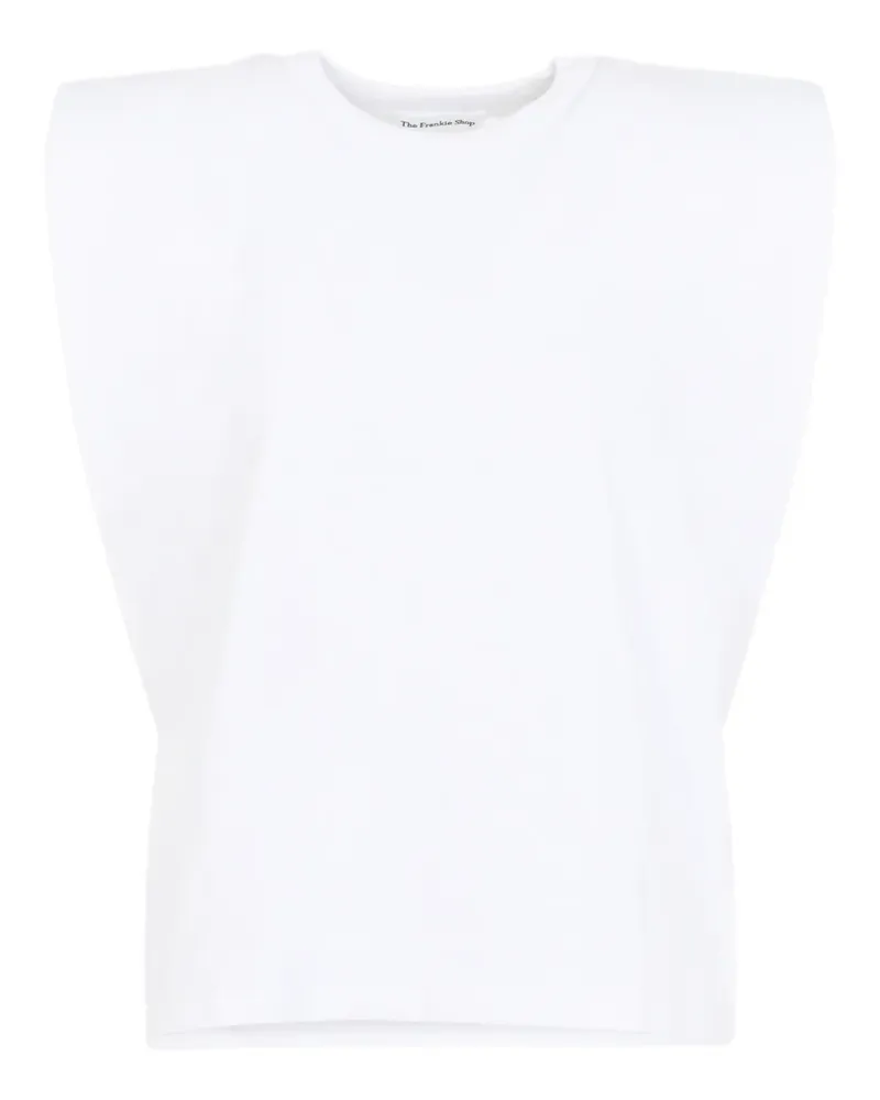 FRANKIE Shop padded-shoulder T-shirt - Weiß Weiß