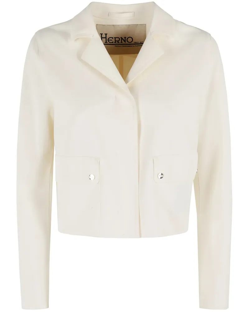 Herno Cropped-Jacke mit Rundhalsausschnitt - Weiß Weiß