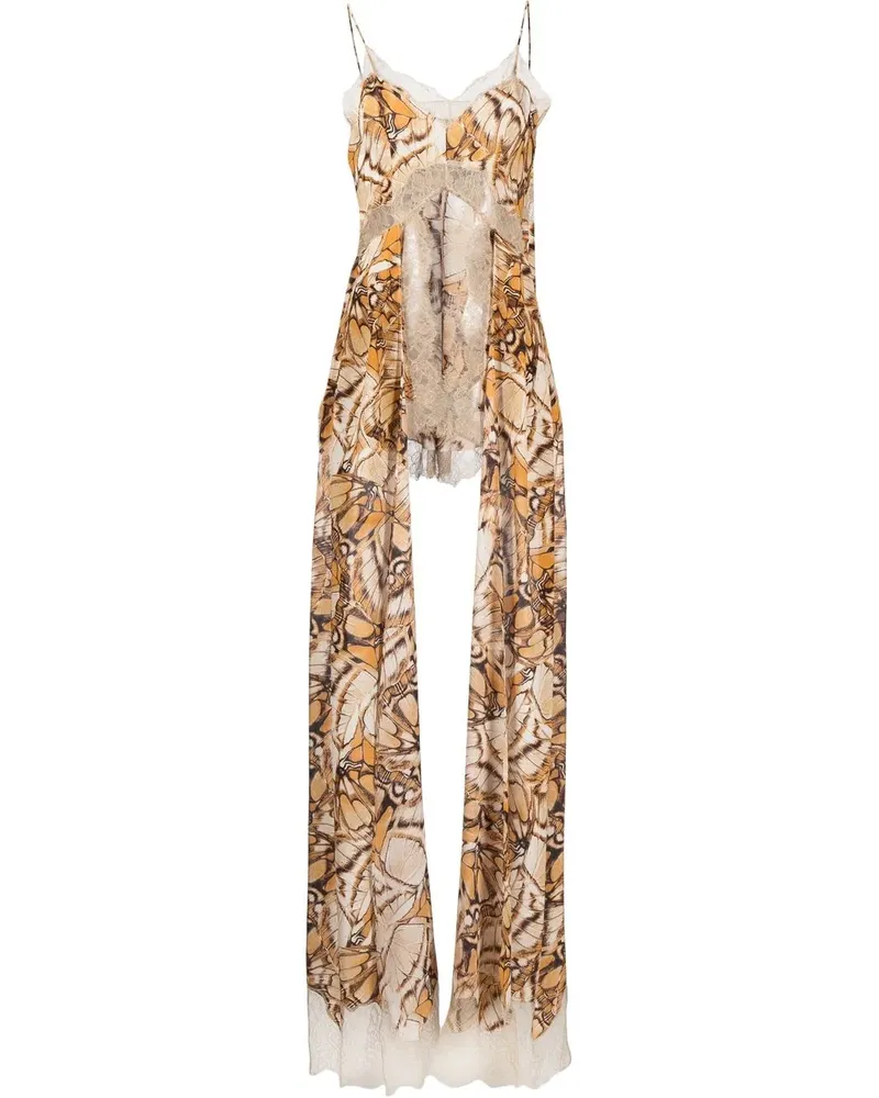 Alberta Ferretti Top mit Print - Nude Nude
