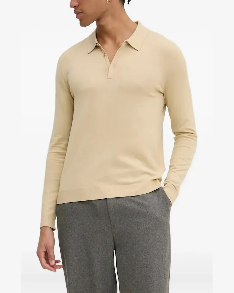 HUGO BOSS Pullover mit Polokragen - Nude Nude