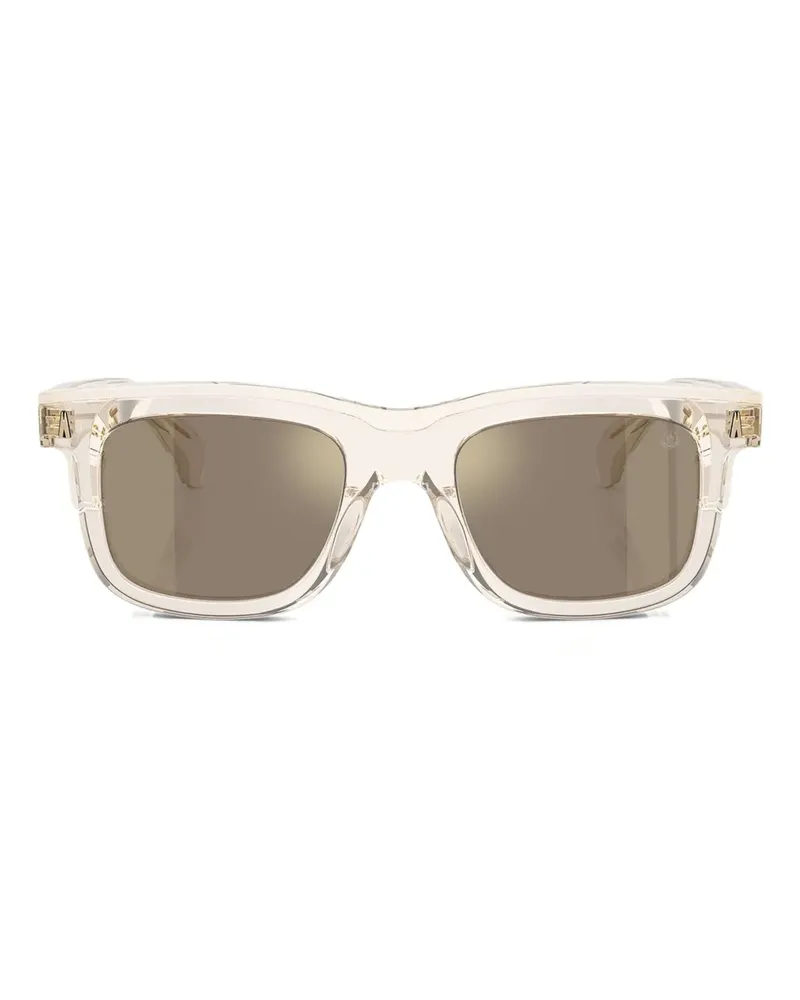 Moncler Sonnenbrille mit eckigem Gestell - Nude Nude