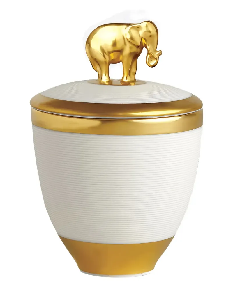 L’OBJET animal-motif candle - Weiß Weiß