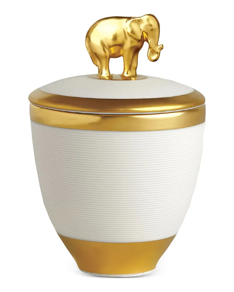 L’OBJET animal-motif candle - Weiß Weiß