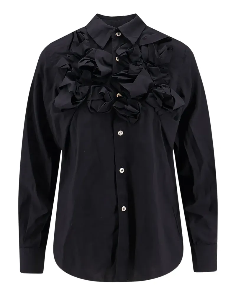 Comme des Garçons ruffled-detail long-sleeved shirt - Schwarz Schwarz