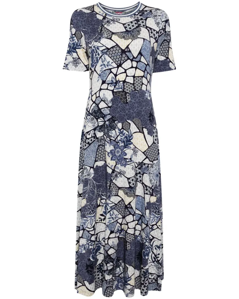 Johnny Was Moonlight Glass T-Shirtkleid - Blau Blau